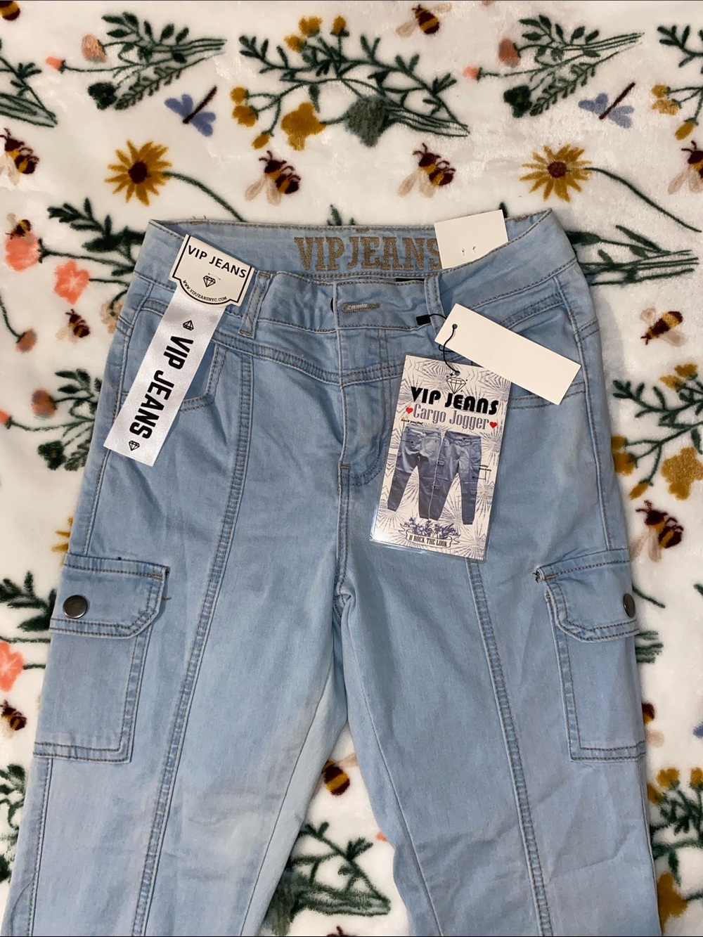 VIP Jeans Light Blue Cargo Joggers